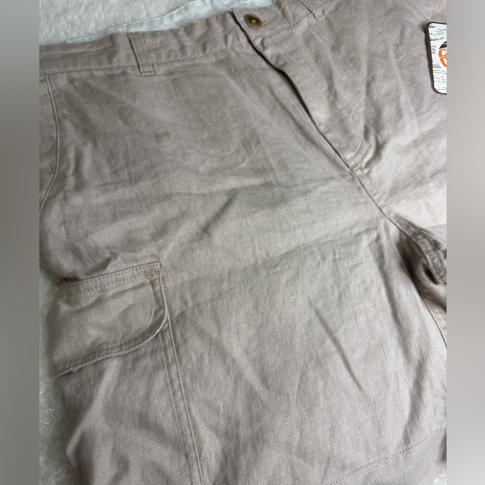 C&C California Men's Linen Cargo Shorts in Light Tan - Picture 3 of 6